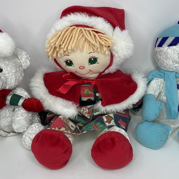 Lot of 4 Christmas Plush Stuffed Animals / Doll Plush - Picture 6 of 13